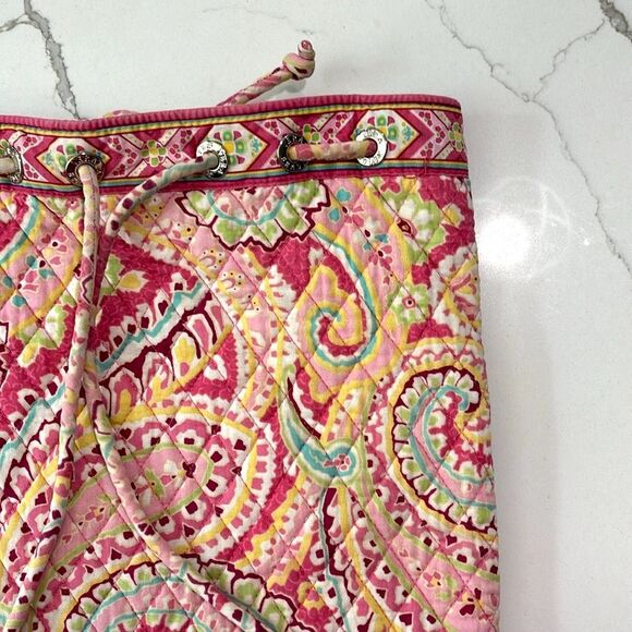 Vera Bradley | Capri Melon Quilted Backpack Knapsack Cinch Tote Bag Retired - Picture 4 of 12